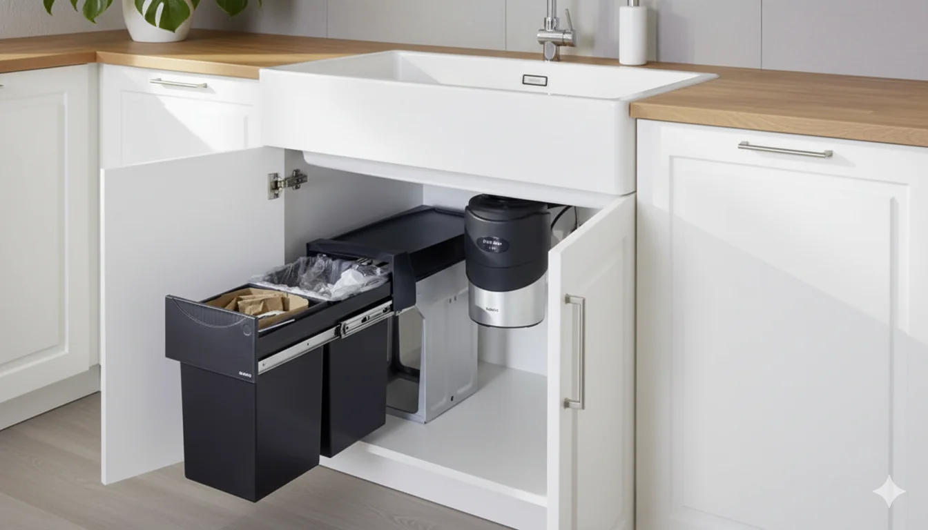 Différents types d'installations d'éviers et lavabos