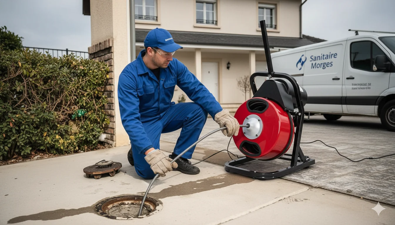 Illustration d'une canalisation partiellement obstruée par des dépôts