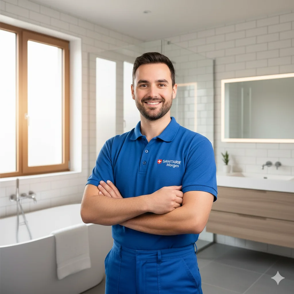 Plombier Sanitaire Morges en intervention sur une installation