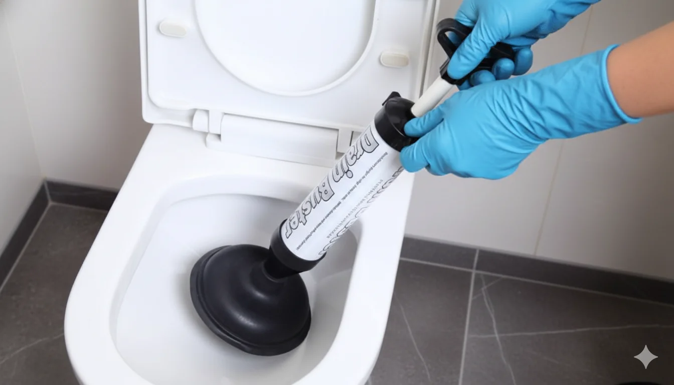 Outils professionnels pour débouchage de toilettes